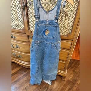 Vintage LEI Denim Overalls with Embroidered Patch